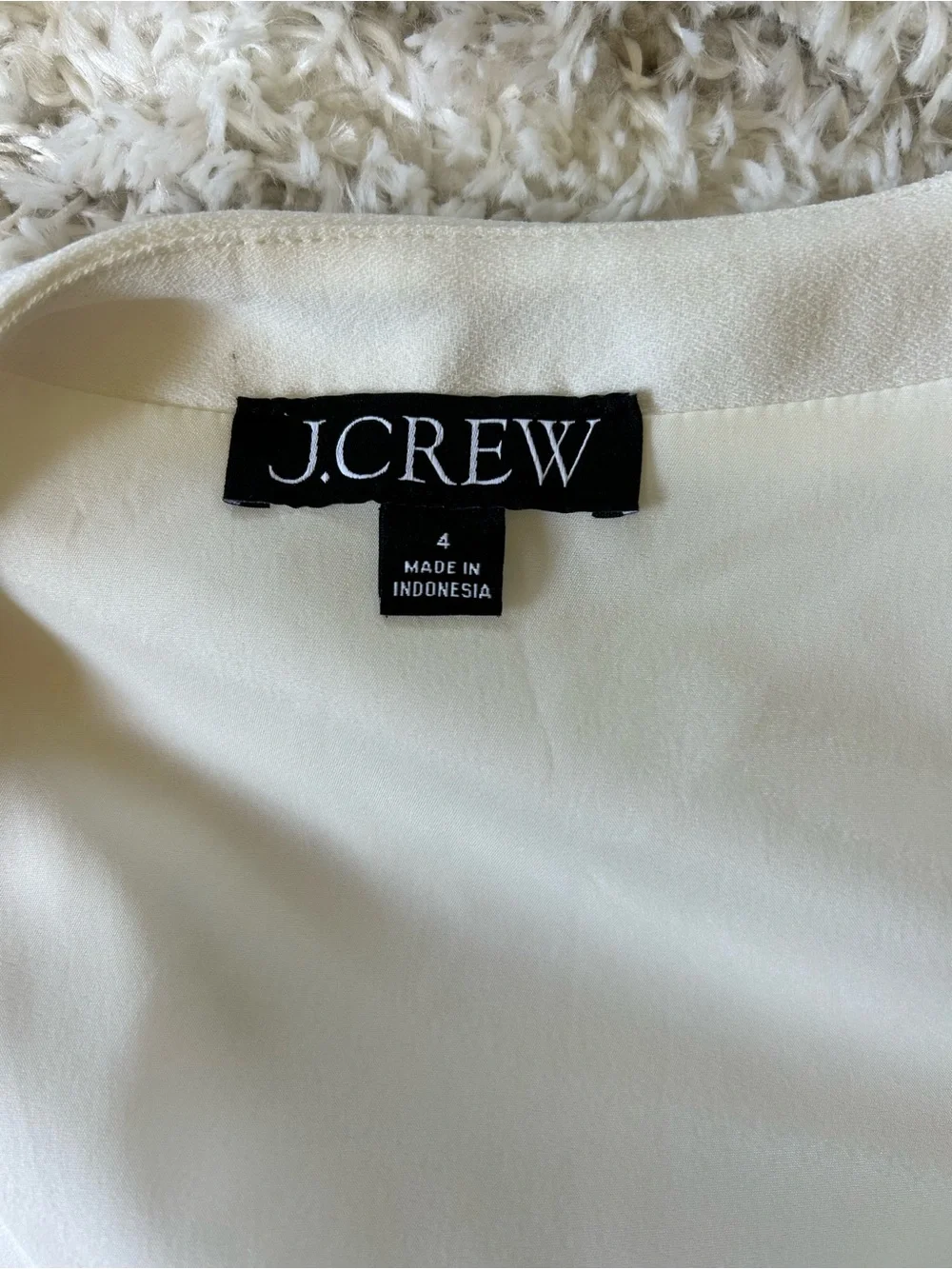 J.Crew ivory city crepe tuxedo vest